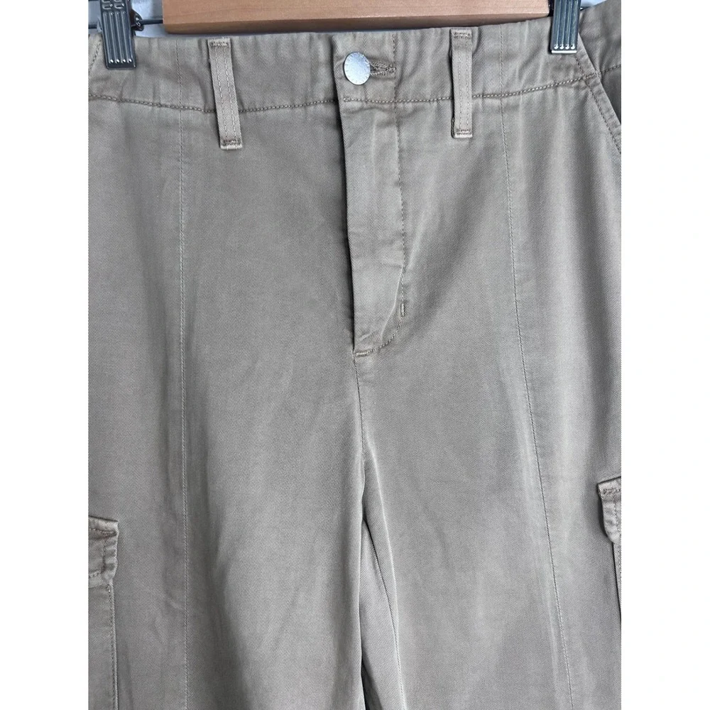 L'AGENCE Brooklyn High Rise Utility Wide Leg Cargo Pants Rye Tan Sz29 Designer - Picture 3 of 11